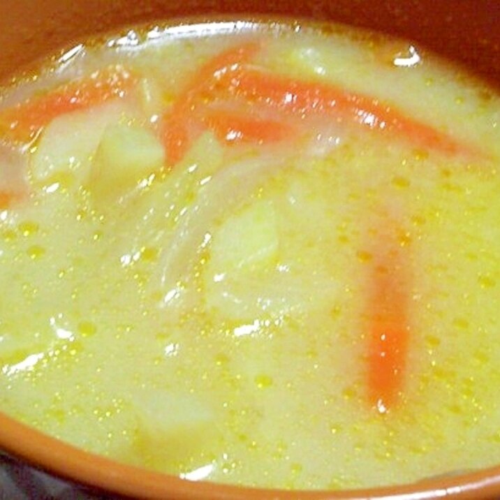 ジャガイモ玉ねぎニンジンのコンソメスープ